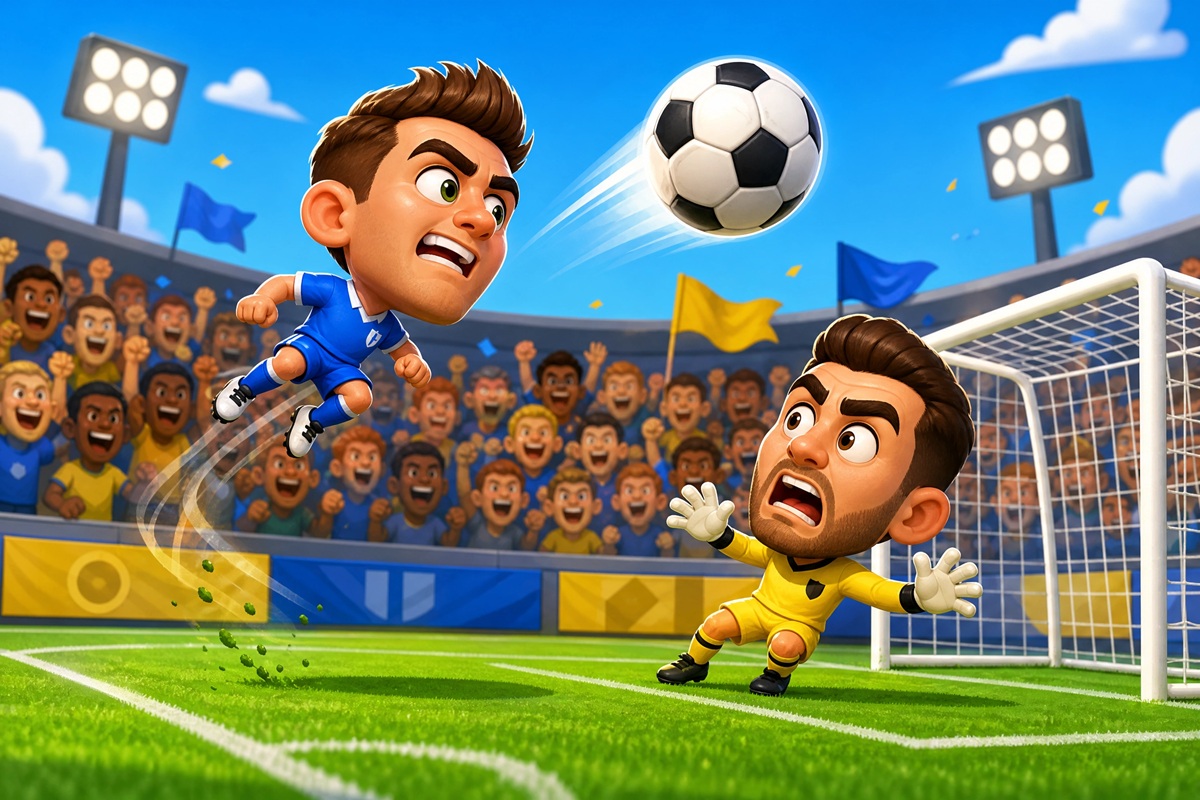 Gameplay d’un jeu comme  Football Headz Cup