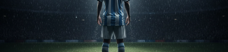 Footballeur vu de dos rappelant Lionel Messi