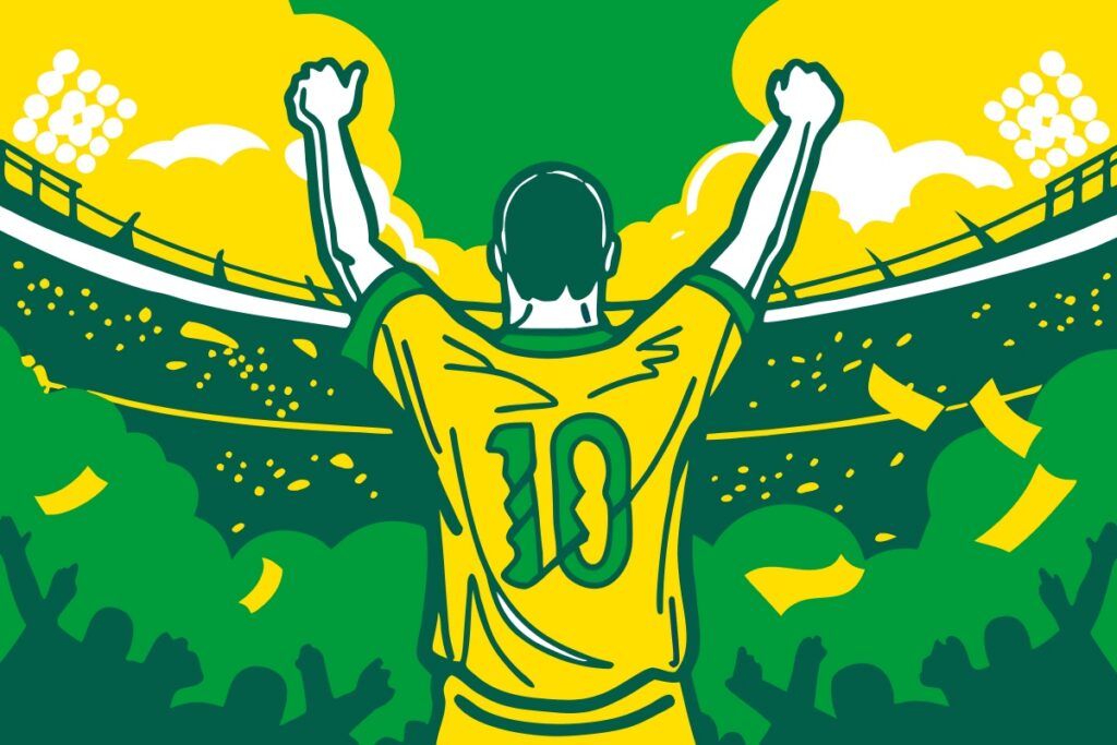 Illustration d’un joueur face à la foule
