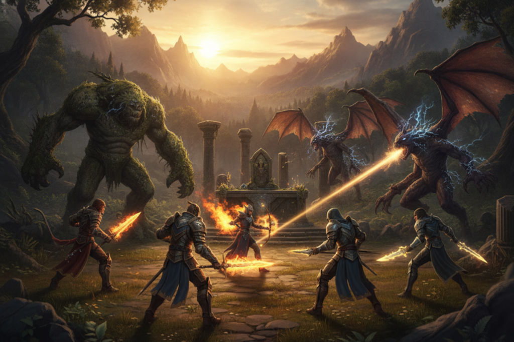 Gameplay d’un jeu RPG comme Guild Wars Reforged