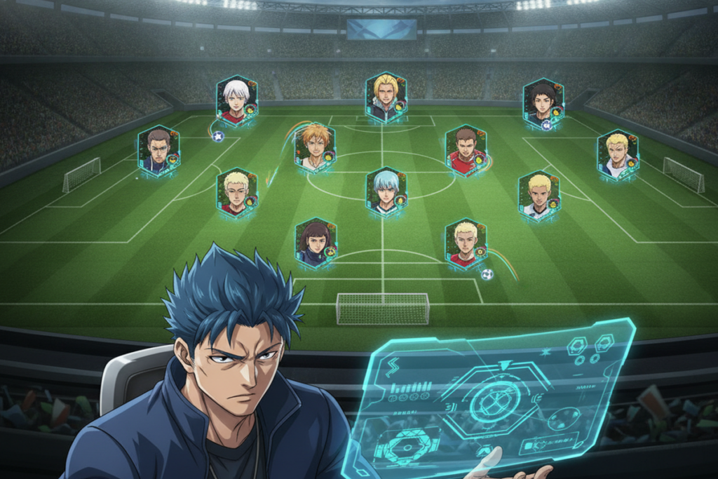 Gameplay d’un jeu de gestion similaire à Captain Tsubasa : My Golden XI