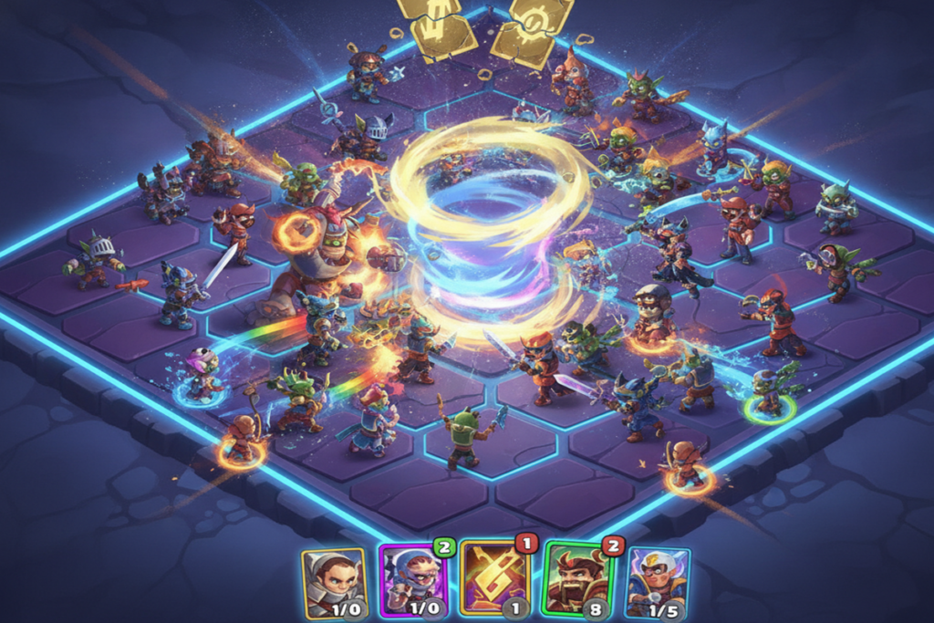 Gameplay d’un MOBA comme Clash Royale
