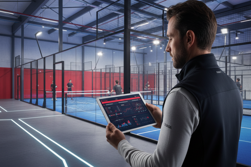 Gameplay d’un jeu de gestion comme Red Bull Padel : Court Legends