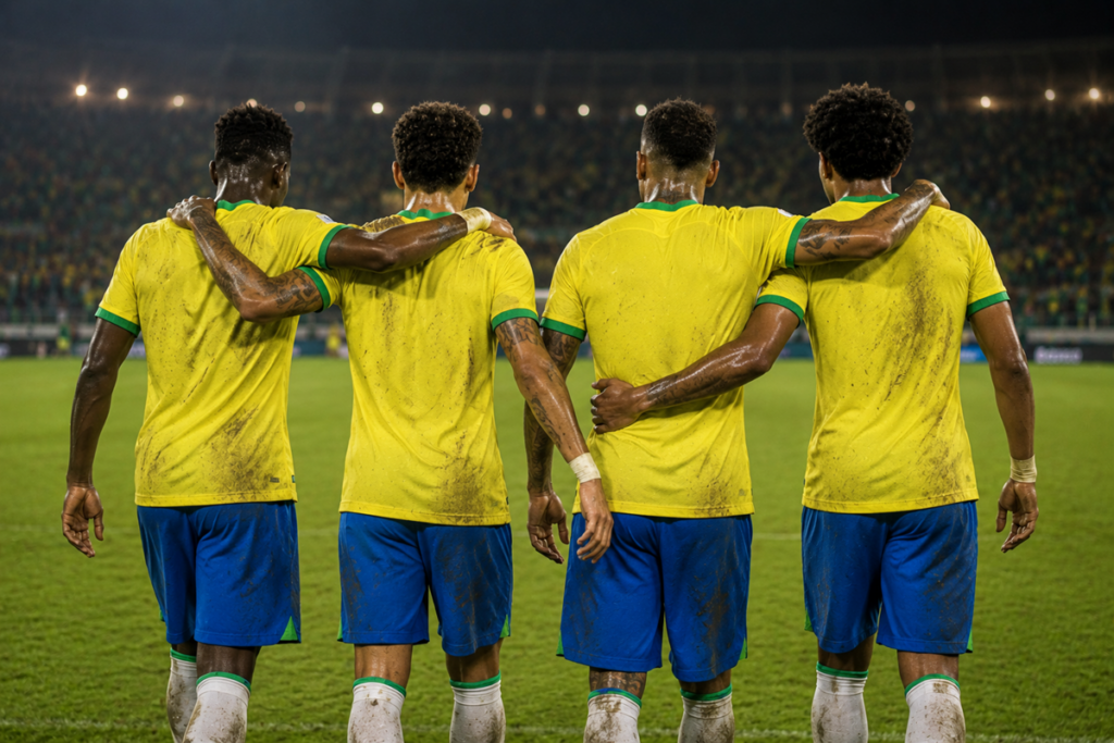 Les joueurs du Brésil