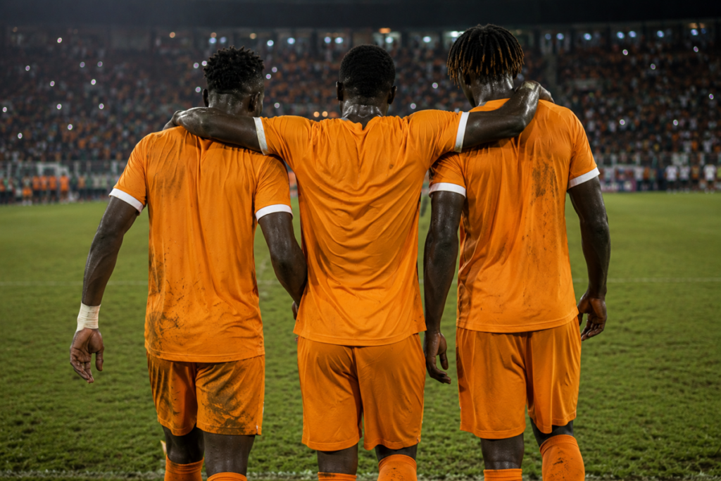 Les joueurs de la Côte d'Ivoire 
