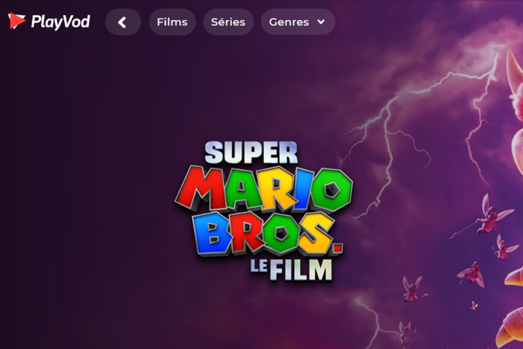 Le film Super Mario Bros PlayVOD