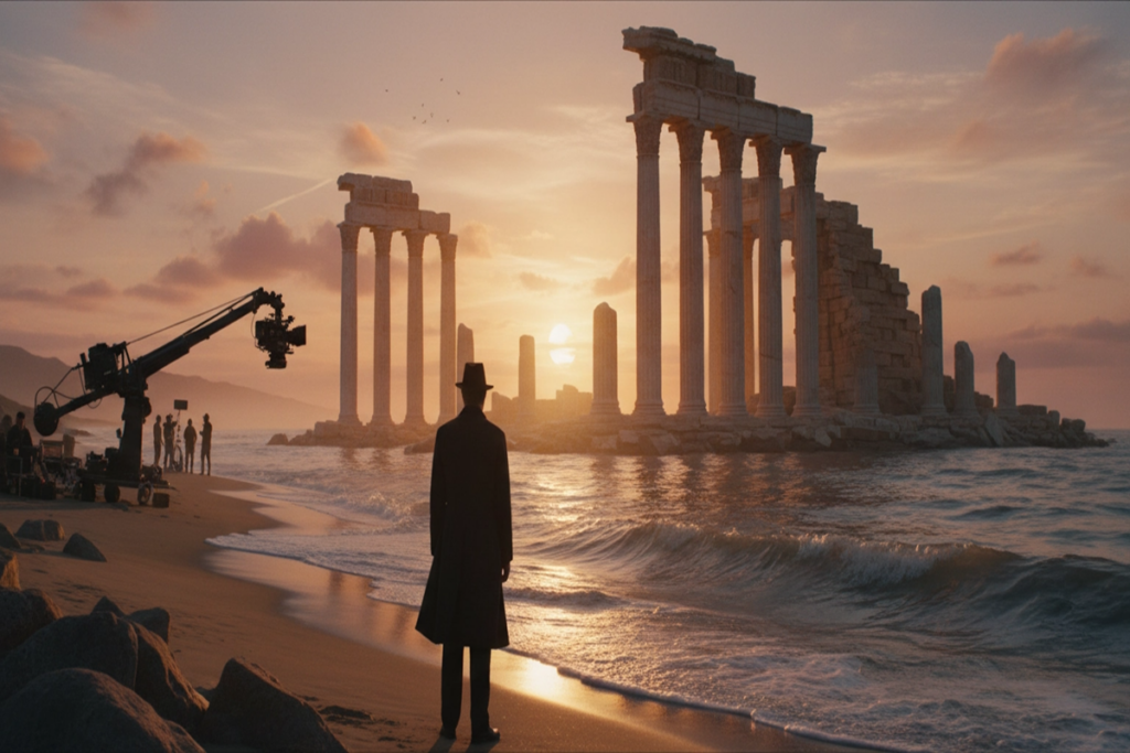 Plateau de tournage rappelant The Odyssey