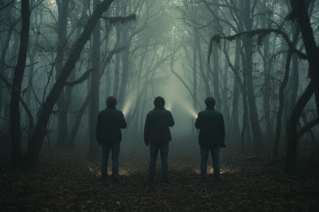 Scène cinématographique évoquant Blair Witch Project