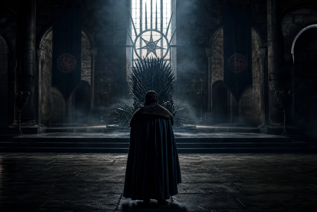 Scène cinématographique évoquant la série Game of Thrones