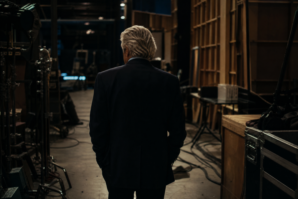 Silhouette masculine rappelant Michael Douglas