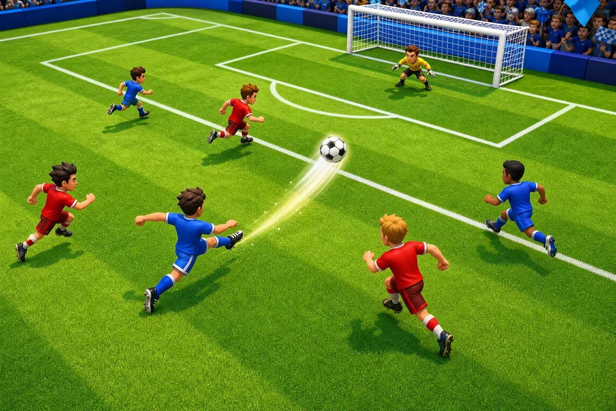 Gameplay d’un jeu comme Soccer Blast