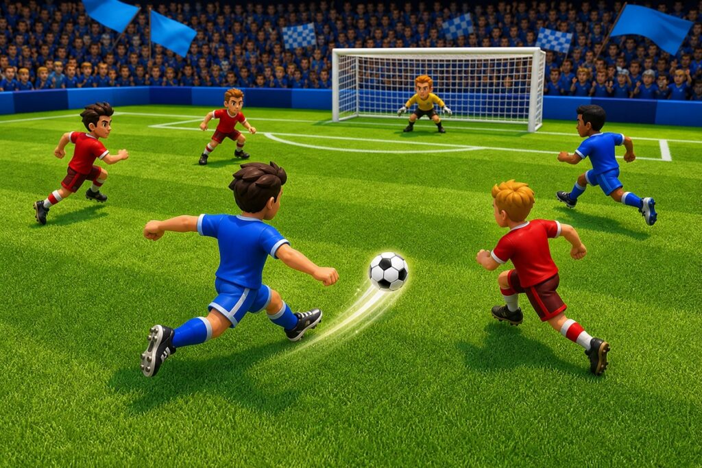 Gameplay d’un jeu comme Soccer Blast