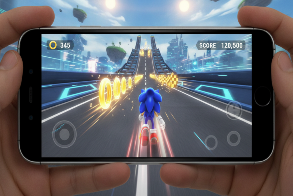 Gameplay d’un jeu similaire à Sonic Dash Run
