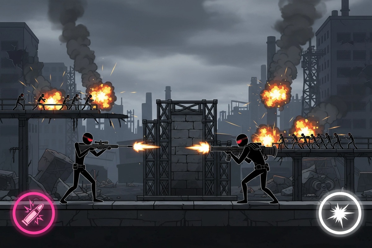Gameplay d’un jeu comme Stickman Army: The Resistance