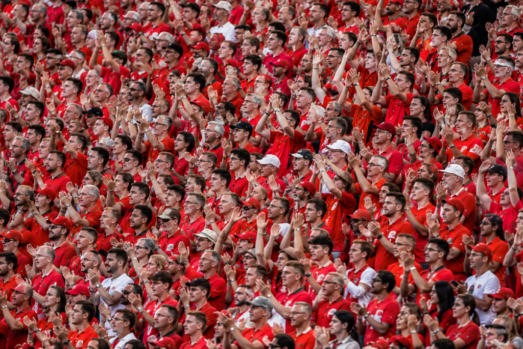 Les supporters de la Suisse 