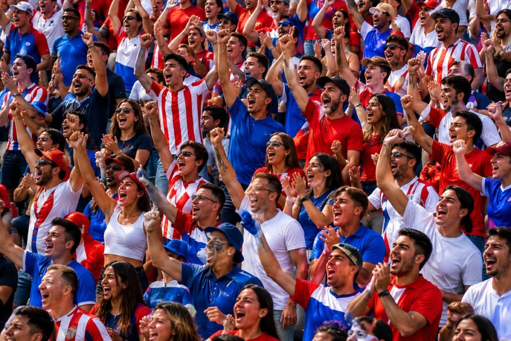 Les supporters du Paraguay 