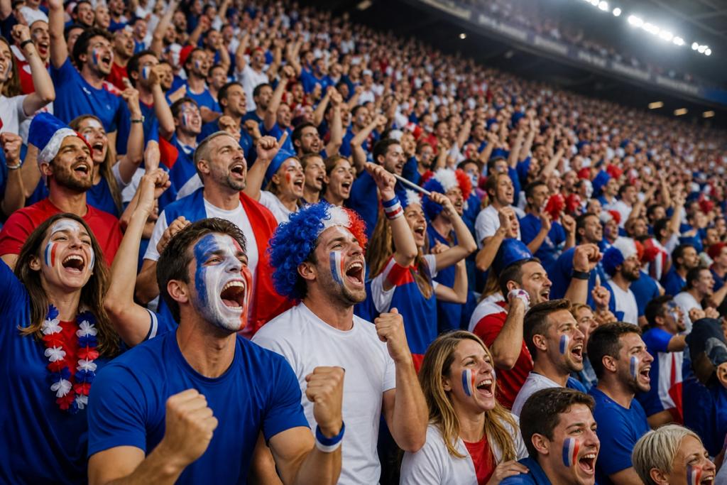 Les supporters des Bleus au stade
