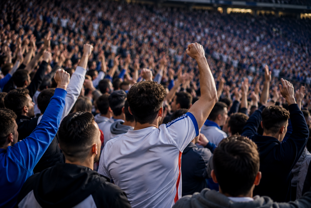 Les supporters de l’OL en tribunes