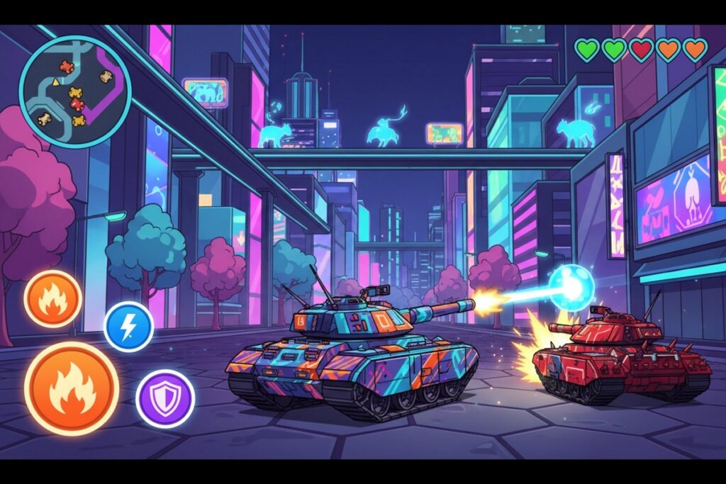 Gameplay d’un jeu mobile comme Armored Assault Strike