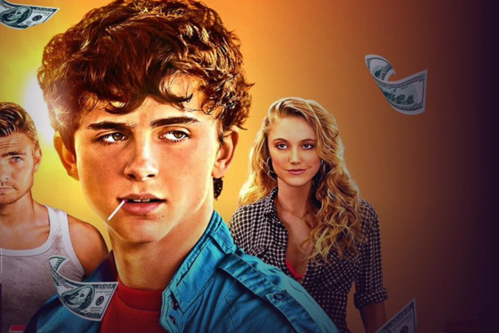Timothée Chalamet sur une affiche de film