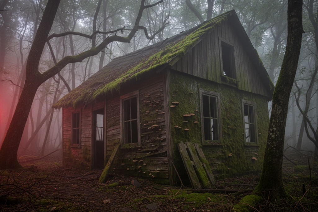 Une cabane abandonnée comme dans Blair Witch Project