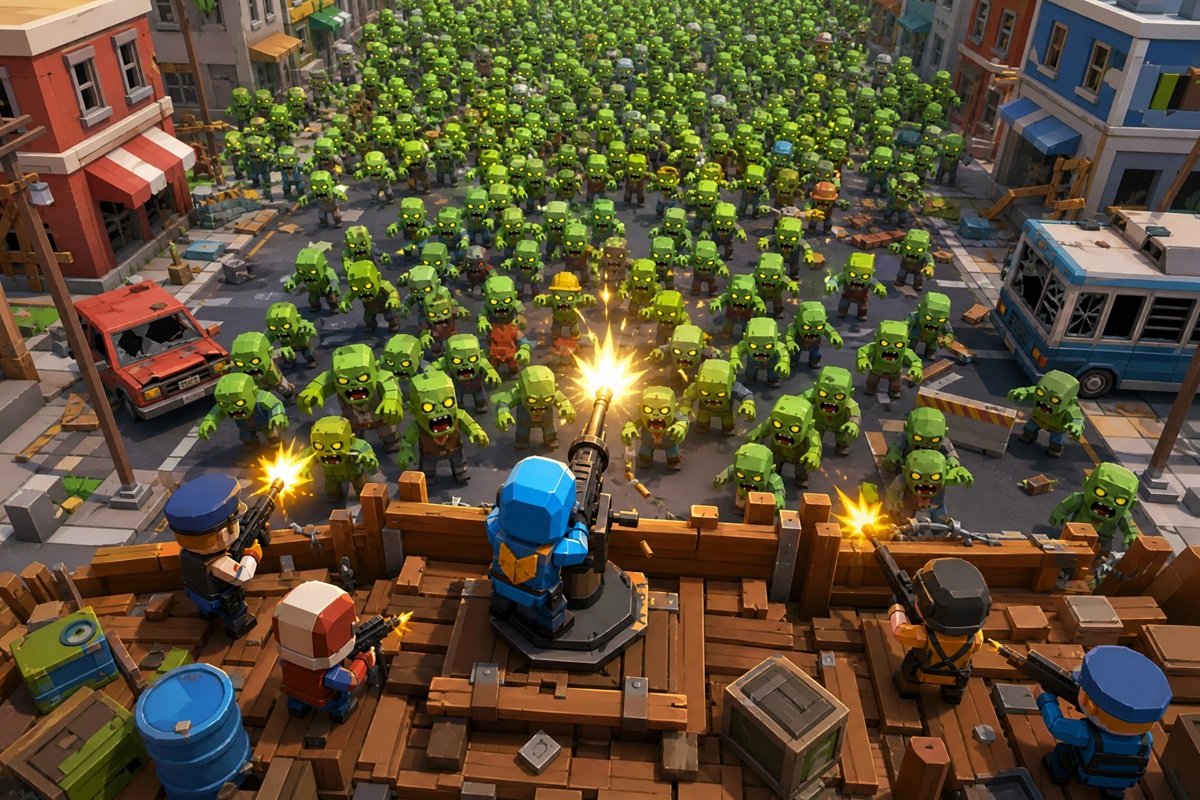 Gameplay d’une jeu comme Zombie Defense War