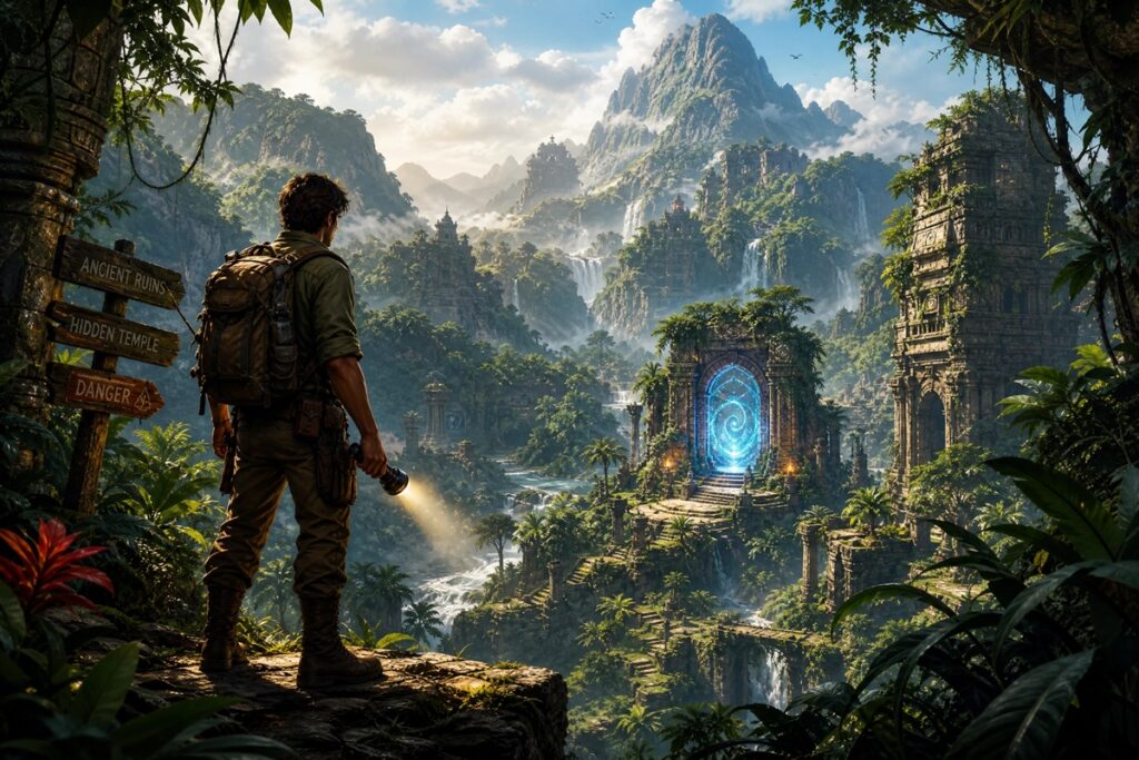 Illustration jeux d’aventure sur Android