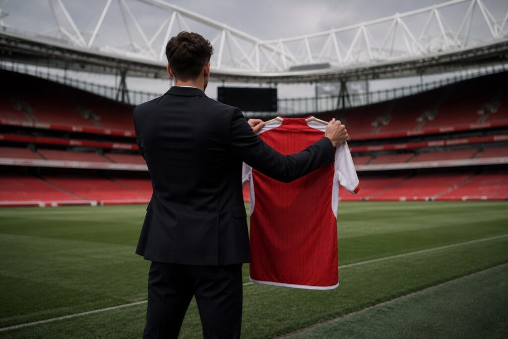 Joueur avec maillot arsenal