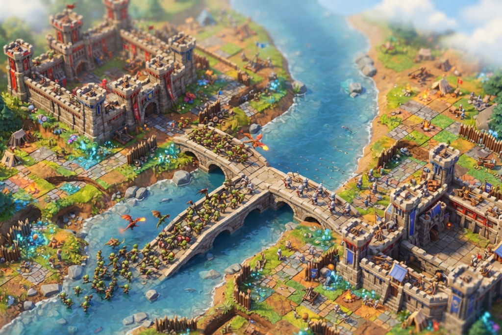 Gameplay d’un jeu similaire à Clash Royale