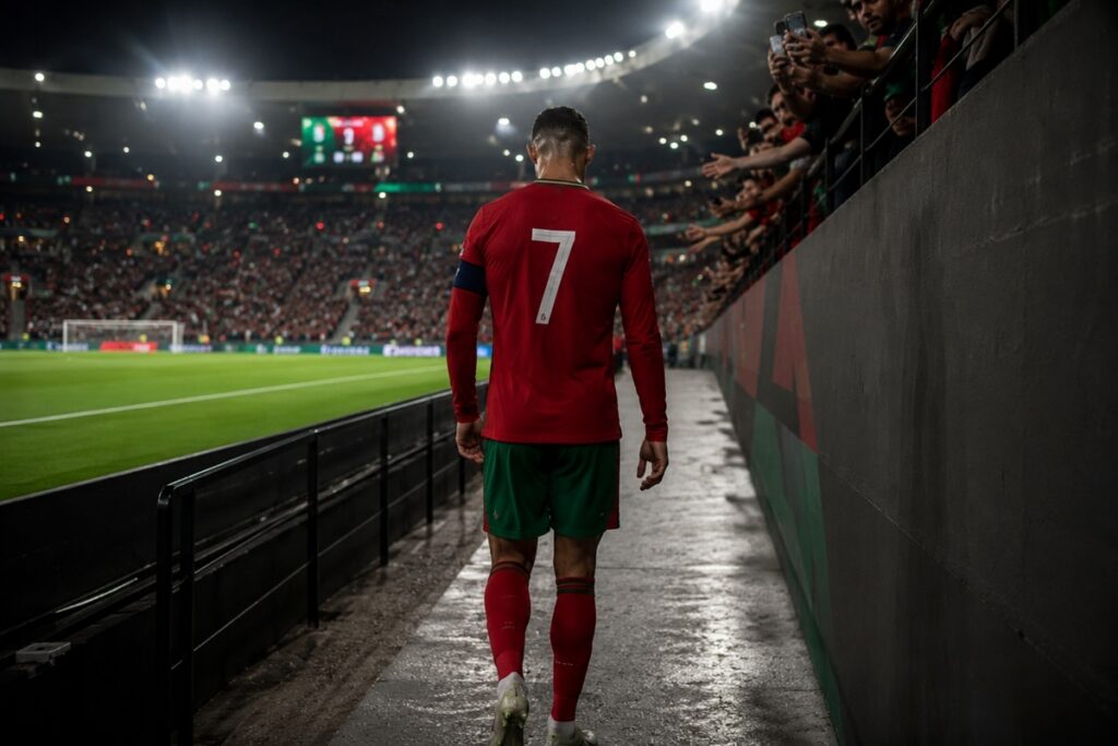 Illustration de Cristiano Ronaldo après un match