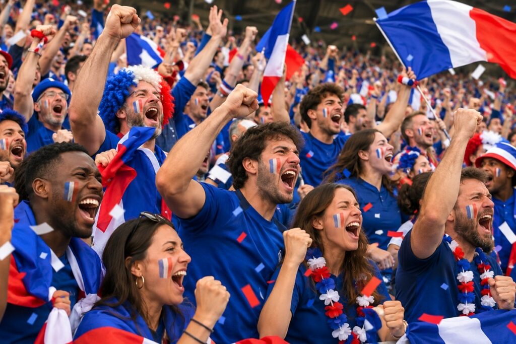 Les supporters de l'équipe de France