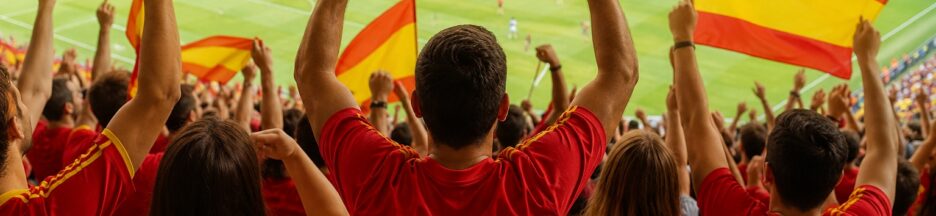 Les fans de l’Espagne qui célèbrent une victoire