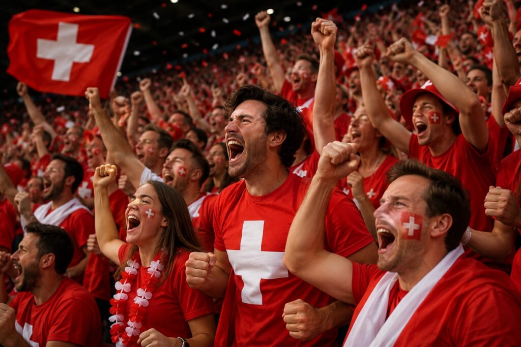 Les supporters de la Suisse