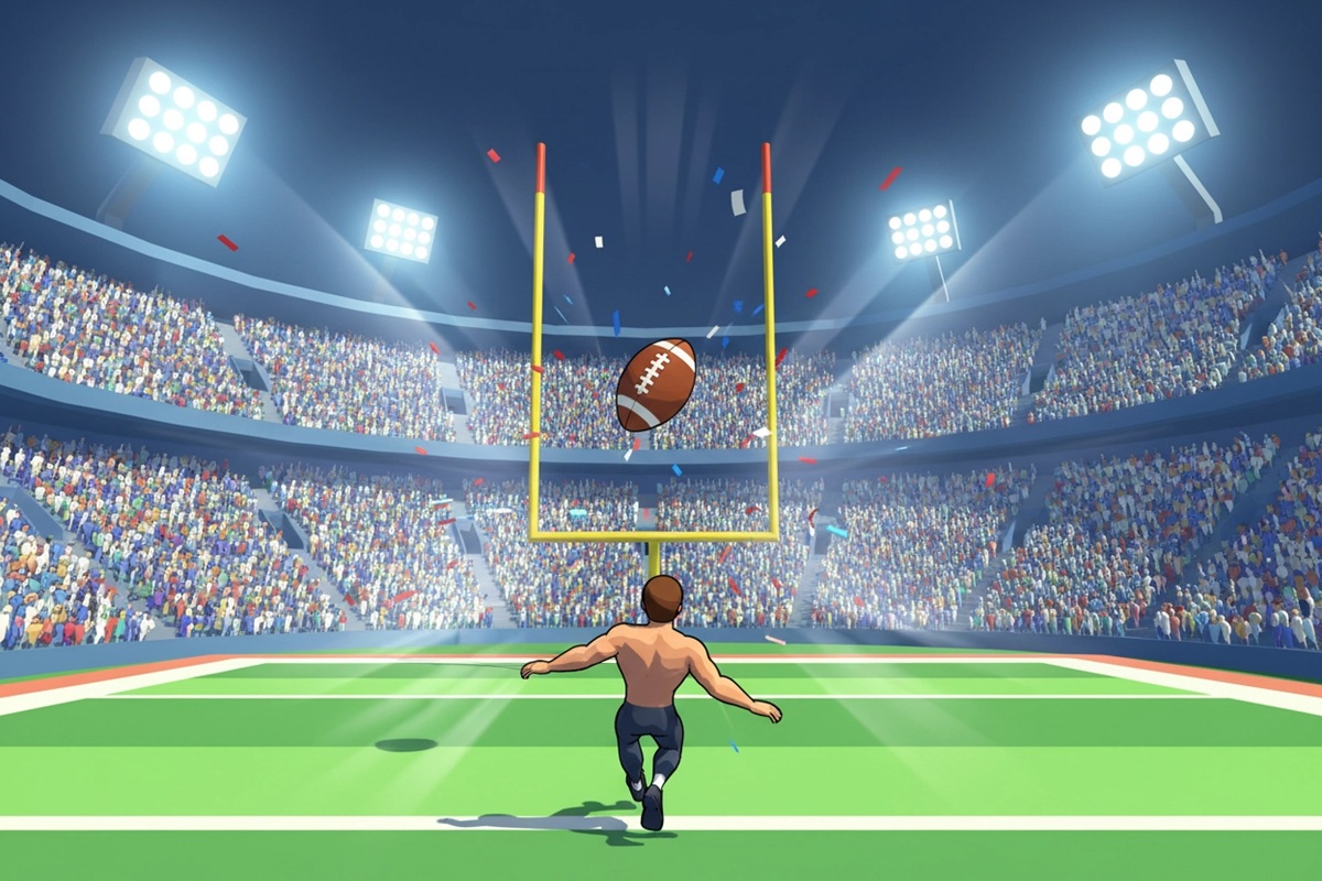 Gameplay d’un jeu comme American Football Kicks