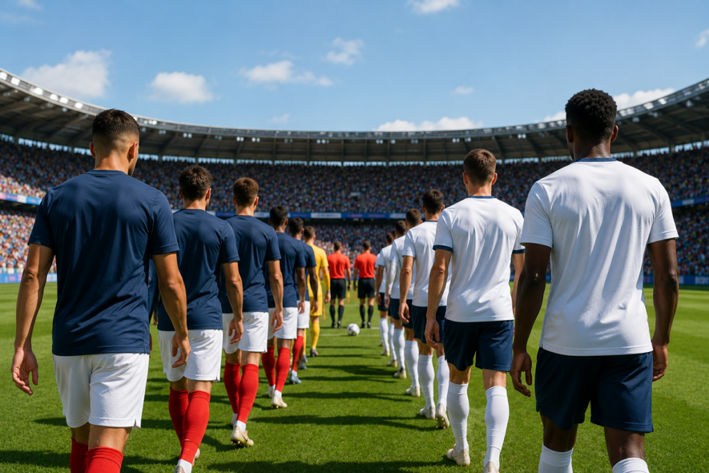 Illustration match de foot entre la France et l’Angleterre