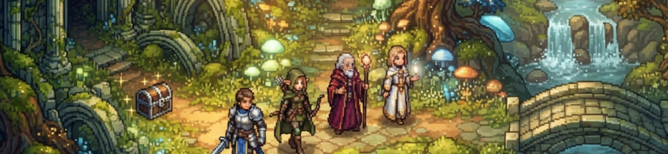 Gameplay d’un RPG pixel-art similaire à Guardian Maiden
