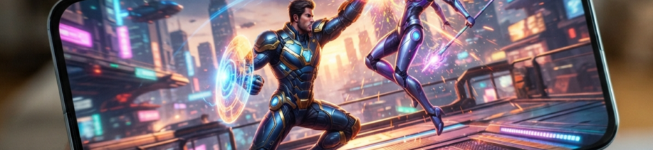 Gameplay d’un jeu de combat sur mobile