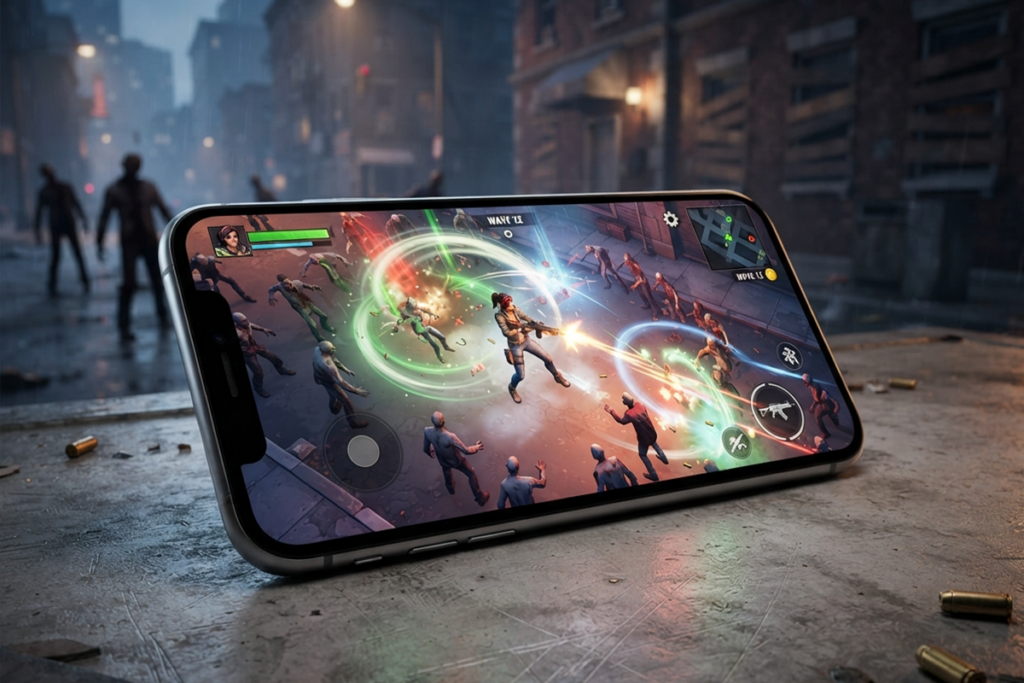 Un jeu de zombies sur mobile