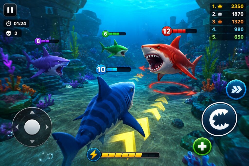 Illustration du jeu Hungry Shark Arena Summer Feast