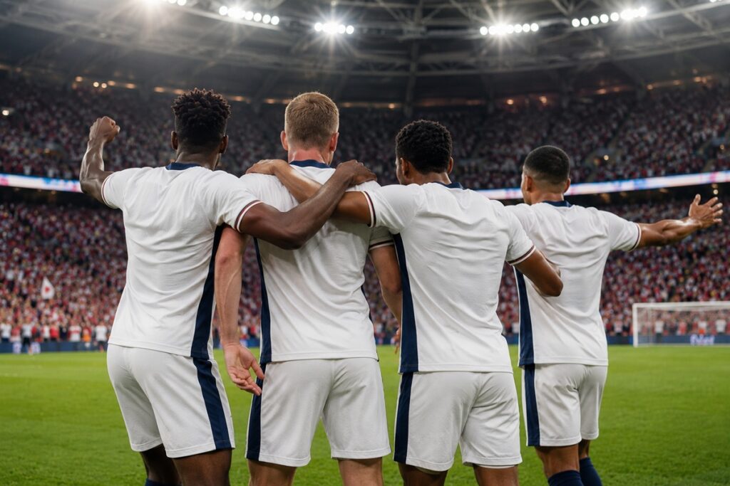 Les joueurs de l’Angleterre