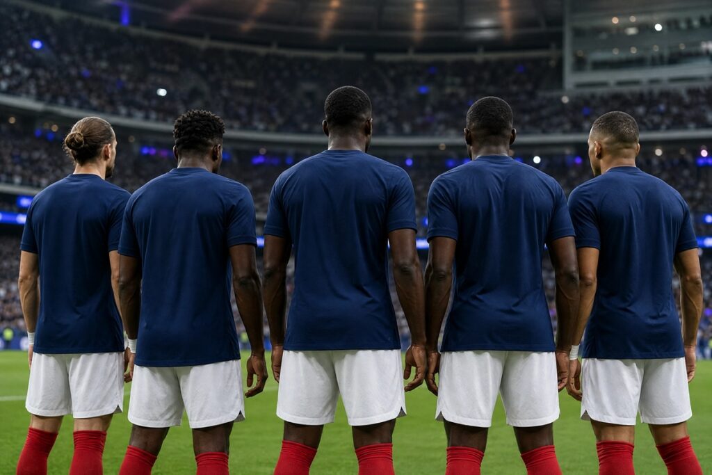 Illustration des joueurs de l’équipe de France 
