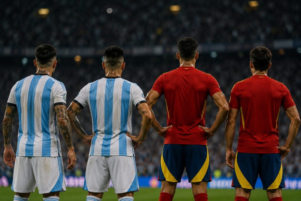  Illustration de quatre joueurs de football
