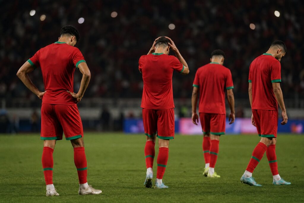 Les joueurs du Maroc