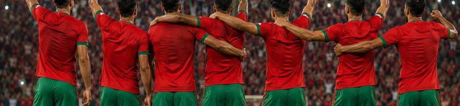 Illustration des joueurs du Maroc après leur qualification