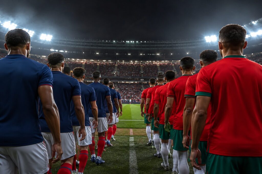 Match entre la France et le Maroc