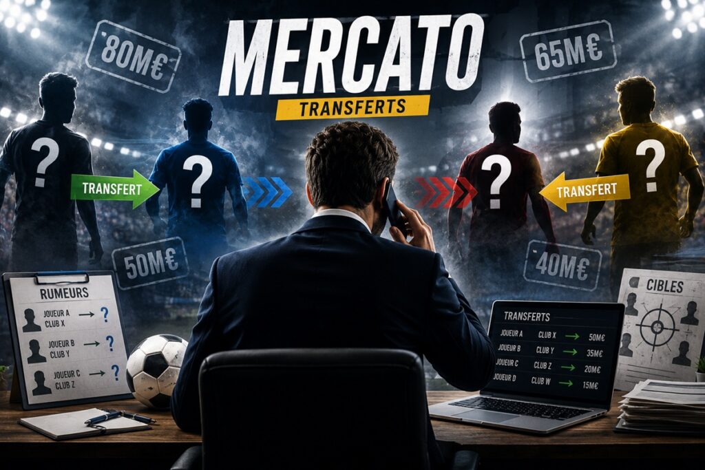 Illustration mercato de football
