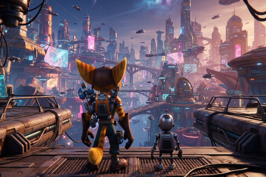 Gameplay d’un jeu similaire à Ratchet & Clank : Ranger Rumble