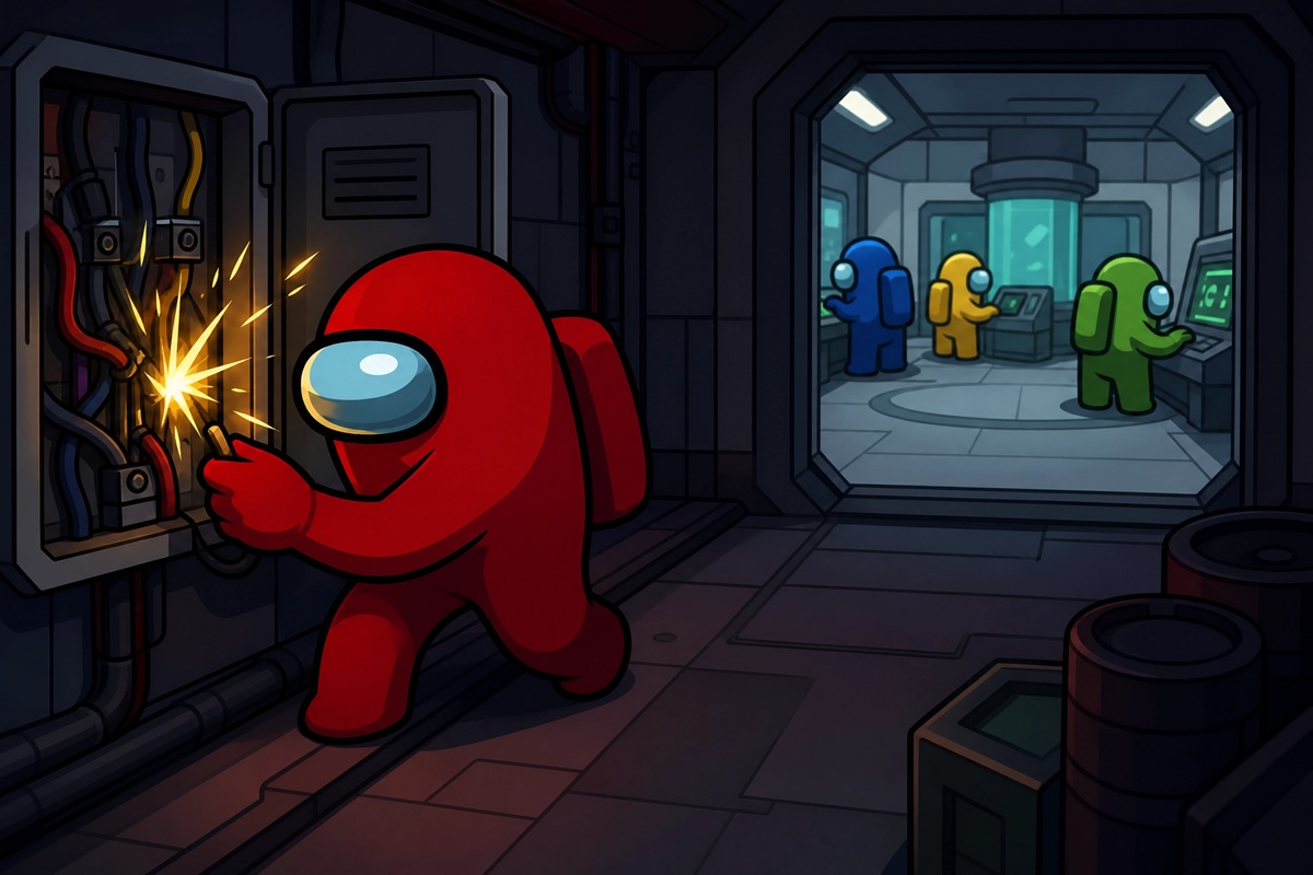 Gameplay d’un jeu mobile comme Red Impostor