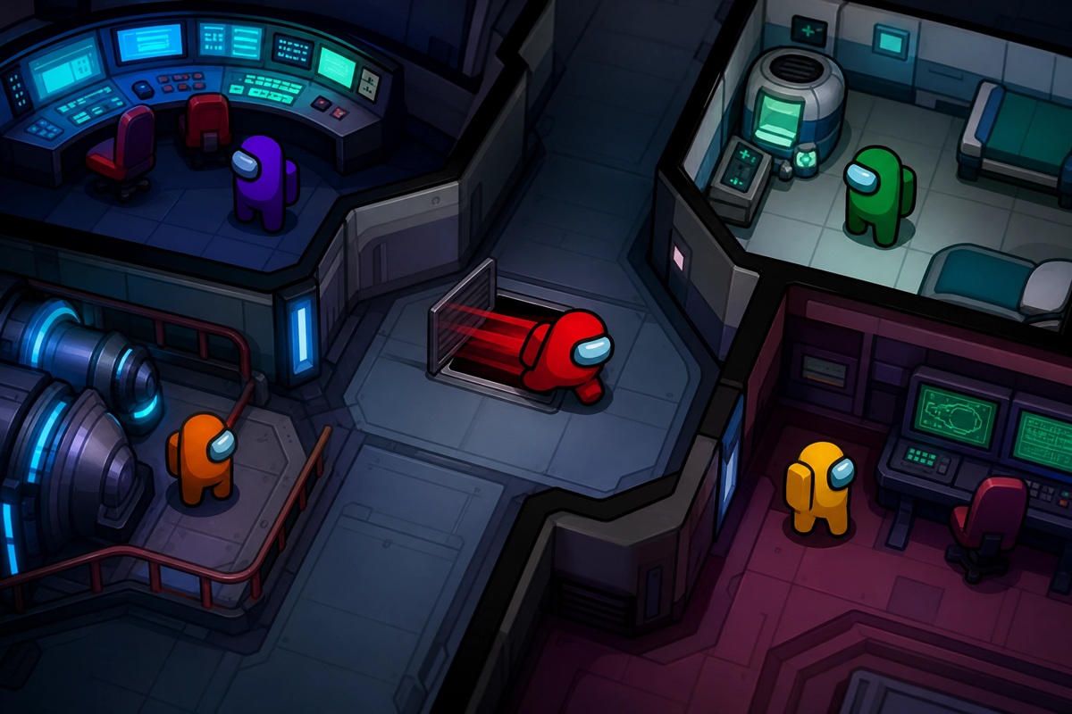 Gameplay d’un jeu mobile comme Red Impostor