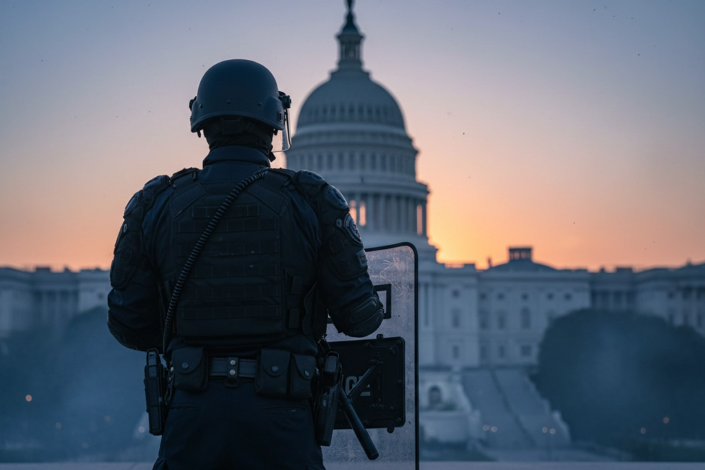 Scène d’assaut au Capitole rappelant le film de Sean Penn